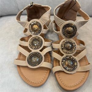 Cape Robbin Beige Embellished Sandals Emily-13